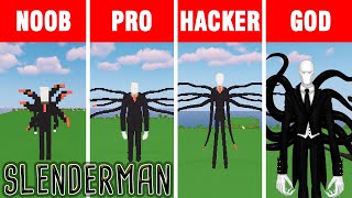 Minecraft battle NOOB vs PRO vs HACKER vs GOD BUILDING SLENDERMAN in Minecraft [upl. by Gnal450]