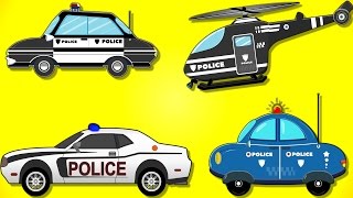 Police Car  Learn Vehicles  Car Videos  Nursery Rhymes  My Little TV [upl. by Scheer349]