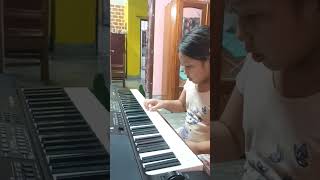 She has learnt hey Kancha Nepali song keyboard cords in 1 day nepalisong [upl. by Haizek227]