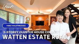 Watten Estate Road 3Storey Cluster House Video Walkthrough  Tiffany Yew [upl. by Lorianne614]