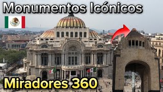 MONUMENTOS ICÓNICOS en CDMX 🇲🇽  Con MIRADORES 360 [upl. by Col]