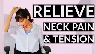 Relieve Neck Pain amp Tension at Your Desk  Daily Physio Routine [upl. by Mckenzie180]