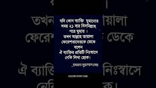 যে ব্যক্তি ঘুমানোর আগে 21 বার বিসমিল্লাহ পড়ে ঘুমায়🤲motivationislamicshorts sadstatusviral [upl. by Reltuc]