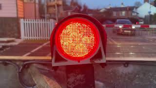 Misuse amp Hangman Crediton Station Level Crossing in Devon 17012023 [upl. by Tahp]