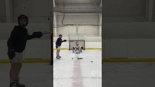 Tiny Goalie 😂 hockey icehockey hockeygoalie nhl [upl. by Nehpets]