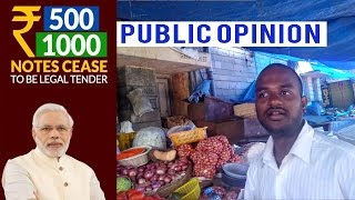 Rs 500 1000 notes banned Public opinion in Jayanagar Bengaluru [upl. by Anaxor]