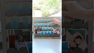 SIMPLE Birthday message 💙💖 gift diy cardboard paper [upl. by Medorra457]