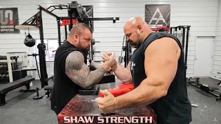 BRIAN SHAW VS EDDIE HALL  Brians Future in Arm Wrestling [upl. by Ahsilram570]