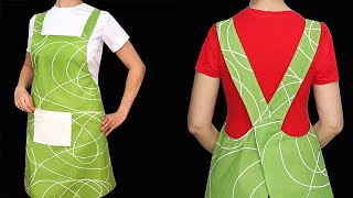 A Japanese apron without ties is easy and simple  comfortable practical and beautiful [upl. by Orren]