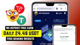 ANT Free Mining platform  Free Mining website  New Usdt Shopping site  Ant to usdt convert [upl. by Yelruc670]