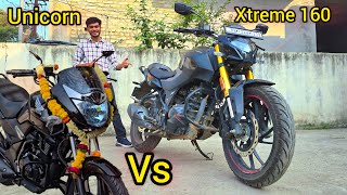 Honda Unicorn 160 Vs Hero Xtreme 160r Bs6 Review  Which to Buy [upl. by Roze221]