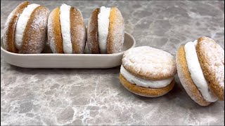 whoopie pies Vanilla cake with cream latife Kremalı vanilyalı kek  شیرینی لطیفه [upl. by Dnomar]