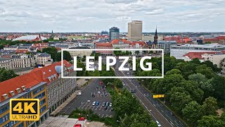 Leipzig  Germany 🇩🇪  4K Drone Footage With Subtitles [upl. by Evslin909]