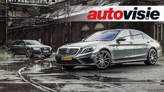 Audi S8 Plus versus MercedesAMG S 63 Review  By Autovisie TV [upl. by Erdried]