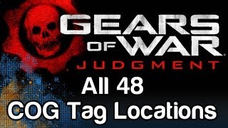 Gears of War Judgment  All 48 COG Tag Collectible Locations Guide Respect for the Fallen [upl. by Adlaremse]