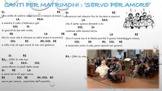 CANTI PER MATRIMONI  SERVO PER AMORE OFFERTORIO [upl. by Ikoek]