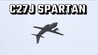 Crazy C27J Spartan CARGO PLANE BARREL ROLLS Combat Landing Upside Down RIAT 24 [upl. by Maryanna218]