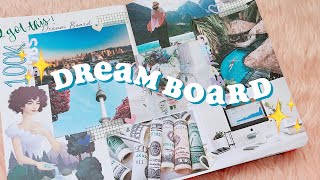 my DREAM BOARD for 2021 using the BDJ Planner 🍓🧚🏼‍♀️ cutting paper ASMR [upl. by Priebe]