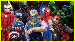 Avengers End Game part 1 pretend play  Deions Playtime skits [upl. by Katheryn]