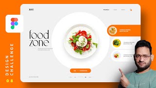 Challenge 08 Design  Animate A Professional Food Website Ui Using Figma 2024 Tutorial In Hindi [upl. by Forkey]