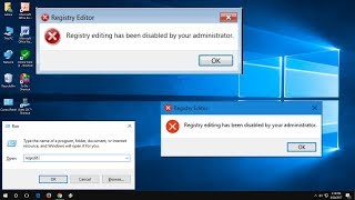 How to Fix Registry Edit Not Open Disable by Administrator Windows 108 17 [upl. by Lewendal]