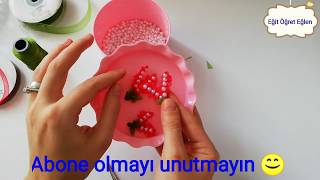 Dut oyası  organze kurdeleden dut yapımı [upl. by Dorahs]