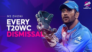 MS Dismissals Every Dhoni dismissal  T20 World Cup [upl. by Narra]