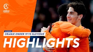 Highlights Oranje onder 19  Slovenië 23032019 EK 2019kwalificatie [upl. by Yuzik311]