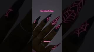 Web nails for Halloween Halloween nails VC dailycharme nails shorts youtubeshorts nailart [upl. by Letnohs]