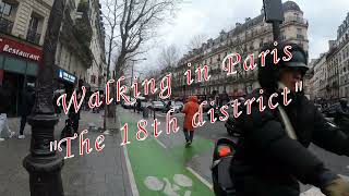 Walking in the 18th district of Paris  18ème arrondissement [upl. by Ellita]