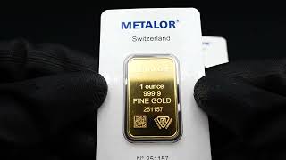 Metalor 1oz amp 10g Gold Minted Bars [upl. by Ahcsap560]