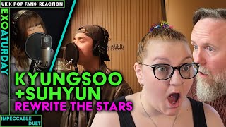 Doh Kyungsoo and Lee Suhyun  Rewrite The Stars Cover  UK KPop Fans Reaction [upl. by Tella543]