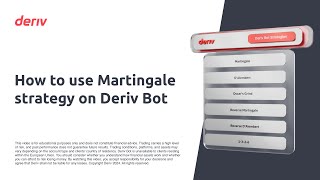 How to use Martingale strategy on Deriv Bot [upl. by Votaw]