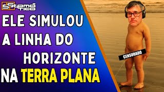 ELE PROMETEU SIMULAR A LINHA DO HORIZONTE NA TERRA PLANA E O RESULTADO FOI ESSE [upl. by Leroy377]