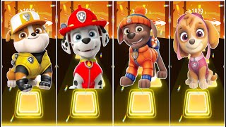 ALL PAW Patrol  Chase 🌟 Marshall 🌟 Tuck 🌟 Ella ☄️ Tiles Hop EDM Rush [upl. by Azilem]