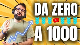 Come raggiungere I PRIMI 1000 ISCRITTI su YOUTUBE 🔥 [upl. by Veradia]