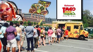 RICHMOND VA🌮 TACO 🍺 BEER AND 🍹 TEQUILA FESTIVAL🎉VLOGASMRMUKBANG‼️🚨😎 [upl. by Yleek]