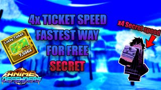 4X AFK LUCKY TICKET SPEED FASTEST 13800 TICKET PER DAY  Anime Defender [upl. by Angie946]