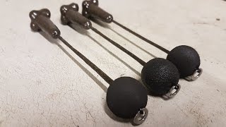 Carp Fishing  How to make a Marker Float Lead System Stiff Vertical Boom with Foam Ball [upl. by Yeca]