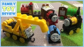 Thomas amp Friends Mega Bloks Victor Kevin Sodor Steamworks Toby Percy Stephen Lego Duplo Toy Trains [upl. by Trudnak304]