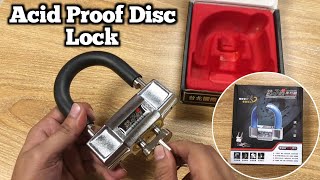 Double Key Acid Proof Disc Lock  Bike Best Disk Security Lock  Bike Disk Lock Bangladesh Price [upl. by Norvin183]