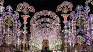 accensione delle luminarie Faniuolo  festa di San Trifone Adelfia 2024 [upl. by Herra]