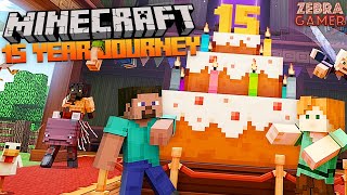 Minecraft 15 Year Journey  Minecrafts Birthday  Zebras Minecraft Fun [upl. by Jea]