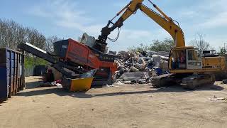 Arjes 250 shredding general wasteskip waste [upl. by Wehttan]