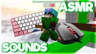 Minecraft bedwars ASMR mouse  keyboard sounds tellybriging [upl. by Lisan]