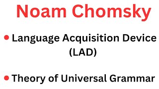 Noam ChomskyLanguage Acquisition DeviceLADTheory of Universal Grammar linguistics noamchomsky [upl. by Terhune]