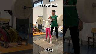 Rabia DEMİRAĞ Silkme 20kgweightlifting halterophilie cleanandjerk motivation [upl. by Lotsirb]