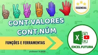 Como contar valores e números no Excel funções CONTVALORES e CONTNÚM SHORTS [upl. by Nnylyar]