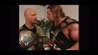 Stone Cold Steve Austin HHH V Chris Jericho And CB Tag Team Title Match WWE Raw 5212001 [upl. by Resay]