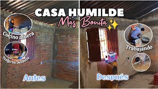 REMODELACIÓN de CASA HUMILDE  Cementando la pared 🏡 Todo es un Desatre 😩 [upl. by Bluefarb742]